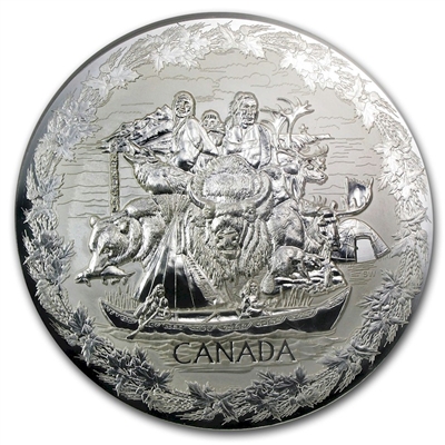 2007 $250 Early Canada Olympic Fine Silver Kilo (TAX Exempt) Rim Toning