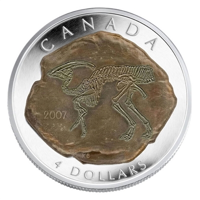 RDC 2007 Canada $4 Dinosaur Collection - Parasaurolophus (#1) No Tax - No Outer Sleeve