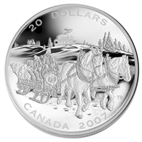 2007 Canada $20 Holiday Sleigh Ride Fine Silver Coin (TAX Exempt)