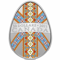 2021 Canada $20 Pysanka Fine Silver Coin (No Tax)