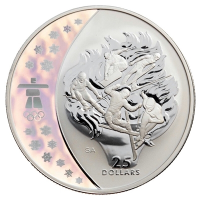 2009 Canada $25 Olympic Spirit Sterling Silver Hologram