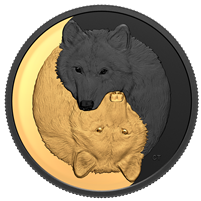 2021 Canada $20 Black and Gold: The Grey Wolf Fine Silver (No Tax)