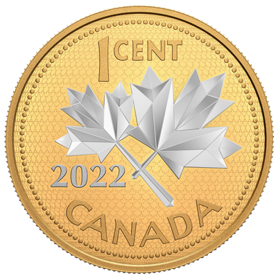 2022 Canada 1-cent 10th Anniversary of the Farewell to the Penny 5oz. Silver (No Tax)