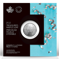 2022 Canada $5 Congratulations Treasured Silver Maple Leaf 1oz. .999 Fine Silver (No Tax)