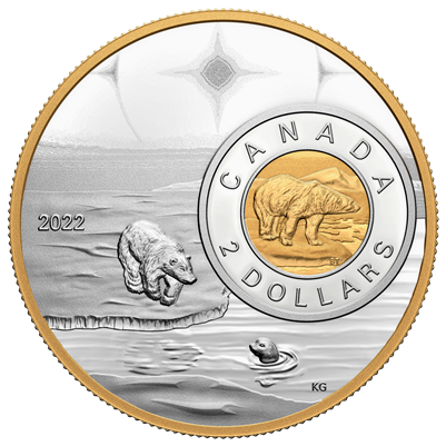 2022 Canada $2 The Bigger Picture: The Polar Bear 5oz. Fine Silver (No Tax)