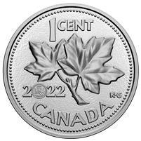 2022 Canada 1-cent 10th Anniversary of the Last Penny 5 Kilo Fine Silver (No Tax)