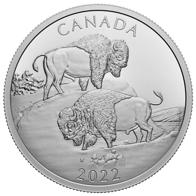 2022 Canada $30 The Mighty Bison Fine Silver (No Tax)