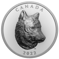 2022 Canada $25 Timber Wolf Extraordinary High Relief Fine Silver (No Tax)