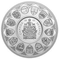 2022 Canada 50-cent The Bigger Picture: The Coat of Arms 5oz. Fine Silver (No Tax)
