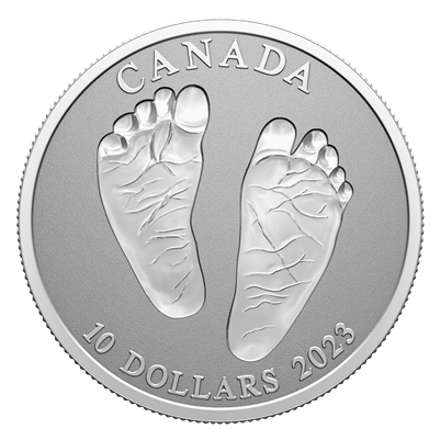 2023 Canada $10 Welcome to the World - Baby Feet Fine Silver (No Tax)