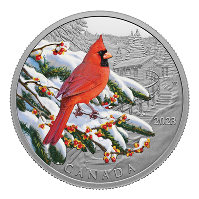 2023 Canada $20 Colourful Birds: Northern Cardinal Fine Silver (No Tax)