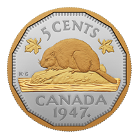2023 Canada 5-cent 1947 Maple Leaf Mark Fine Silver (No Tax)