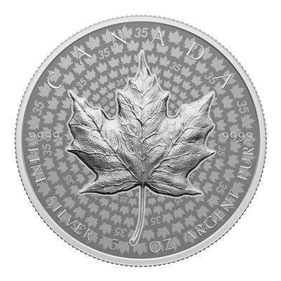 RDC 2023 Canada $50 Ultra High Relief 5oz. Silver Maple Leaf (No Tax) dented sleeve