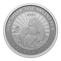2023 Canada $5 The Majestic Polar Bear 1oz. 99.99% Pure Silver (No Tax)