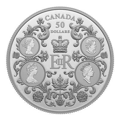 2022 Canada $50 Queen Elizabeth II's Reign Fine Silver (No Tax)