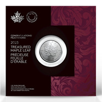 2023 Canada $5 Treasured Silver Maple Leaf: Congratulations 1oz. Pure Silver (No Tax)