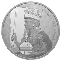 2022 Canada $50 Queen Elizabeth II's Coronation Fine Silver (No Tax)