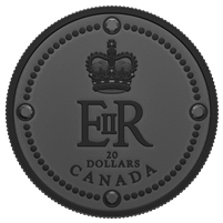 2022 Canada $20 Queen Elizabeth II's Royal Cypher Rhodium Plated Fine Silver (No Tax)