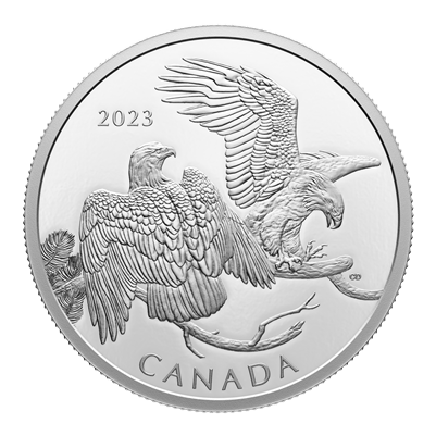 2023 Canada $30 The Striking Bald Eagle Fine Silver (No Tax)