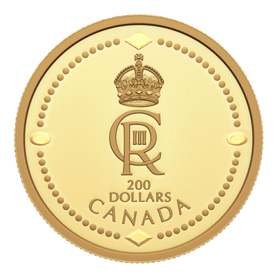 2023 Canada $200 His Majesty King Charles III's Royal Cypher 1oz Pure Gold (No Tax)