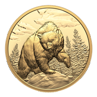 2023 Canada $200 Great Hunters: Grizzly Bear UHR Pure Gold (No Tax)