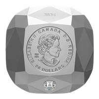 2024 Canada $50 De Beers Ideal Cushion Diamond Fine Silver Diamond Shaped (No Tax)