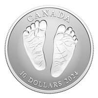 2024 Canada $10 Welcome to the World - Baby Feet Fine Silver (No Tax)