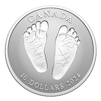 2024 Canada $10 Welcome to the World - Baby Feet Fine Silver (No Tax)