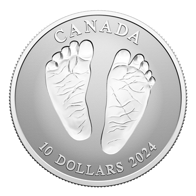 2024 Canada $10 Welcome to the World - Baby Feet Fine Silver (No Tax)