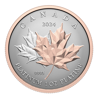2024 Canada $300 Maple Leaf Forever Pure Platinum (No Tax)
