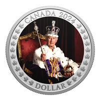 2024 Canada $1 Anniversary of King Charles III's Coronation Sp. Ed. Proof Silver (No Tax)