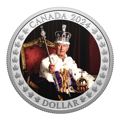 2024 Canada $1 Anniversary of King Charles III's Coronation Sp. Ed. Proof Silver (No Tax)