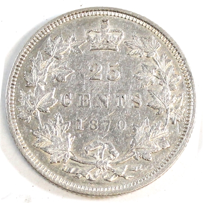 1870 Canada 25-cents VF-EF (VF-30) $