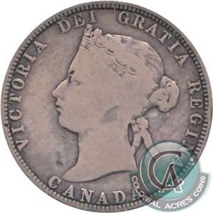 1871H Obv. 2 Canada 25-cents Very Good (VG-8) $
