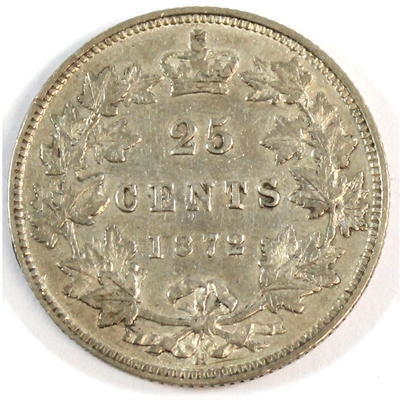 1872H Canada 25-cents VF-EF (VF-30) $
