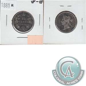 1881H Canada 25-cents VF-EF (VF-30) $