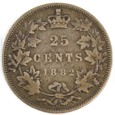 1882H Canada 25-cents VG-F (VG-10) $