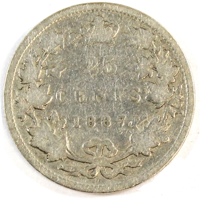 1887 Canada 25-cents Good (G-4) $