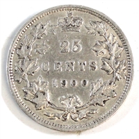 1900 Canada 25-cents VF-EF (VF-30) $