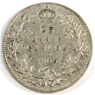 1906 Canada 25-cents VF-EF (VF-30) $