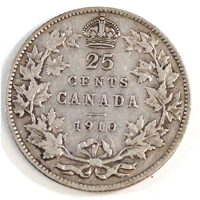1910 Canada 25-cents F-VF (F-15)