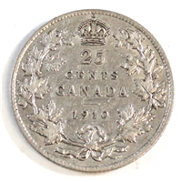 1910 Canada 25-cents VF-EF (VF-30) $