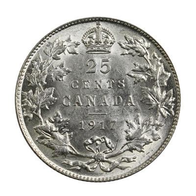 1917 Canada 25-cents AU-UNC (AU-55) $