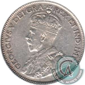 1917 Canada 25-cents F-VF (F-15)