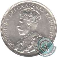 1918 Canada 25-cents EF-AU (EF-45) $