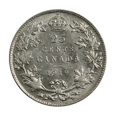 1919 Canada 25-cents EF-AU (EF-45) $