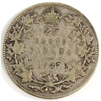 1927 Canada 25-cents VG-F (VG-10) $