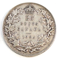 1936 Canada 25-cents Very Fine (VF-20)