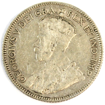1936 Bar Canada 25-cents Fine (F-12) $