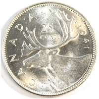 1941 Canada 25-cents Brilliant Uncirculated (MS-63) $
